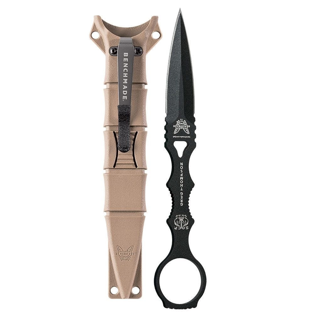 Benchmade 176BKSN SOCP Dagger Fixed Blade 7.25in 440c Steel Blade with Sand Sheath