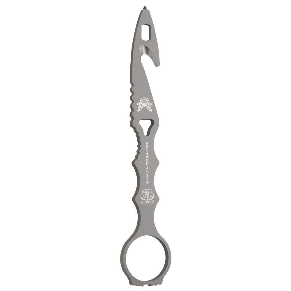 Benchmade SOCP 179GRY front view – 2.50" 440C rescue hook fixed blade tool