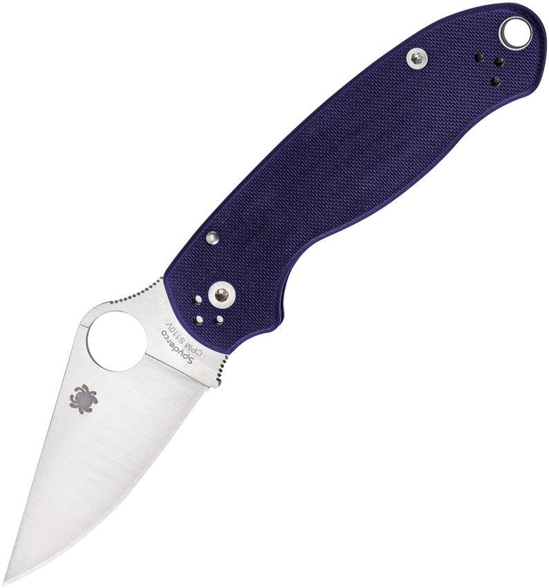 Spyderco Para 3 Folding Knife 3in S110v Steel Blade w/ Dark Blue/Purple G-10 Handles - C223GPDBL