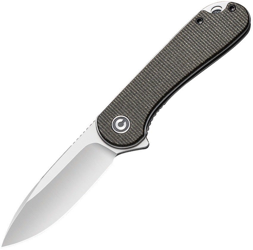Civivi C907T Elementum Folding Knife Dark Green Micarta Handle 2.96in D2 Steel Blade