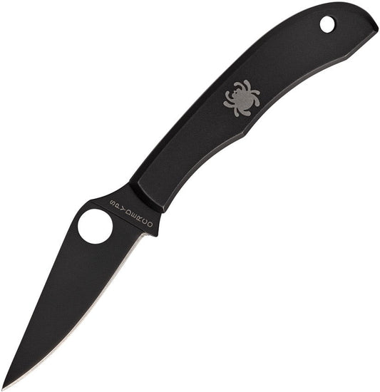 Spyderco HoneyBee Black Micro Folding Knife 1.67in 3Cr13 Steel Blade - C137BK