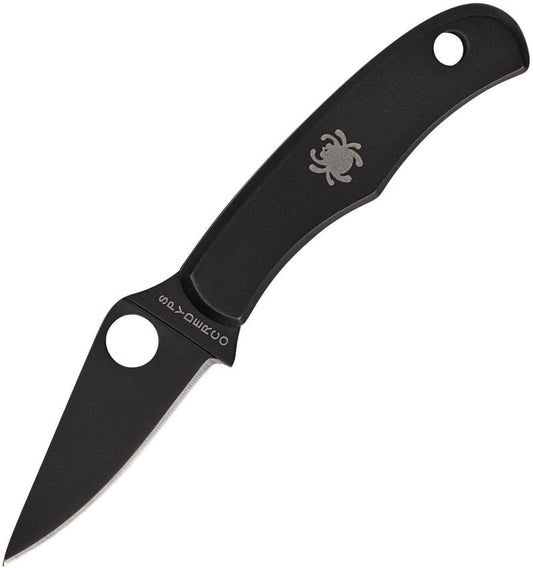 Spyderco Bug Black C133BKP Micro-Sized Slipjoint Folding Knife 1.26in Steel Blade