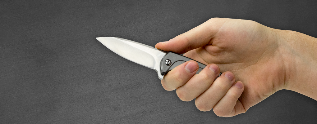 Kershaw 1810 Intellect Assisted Flipper 3" Polished Drop Point Blade, Stainless Steel Handles