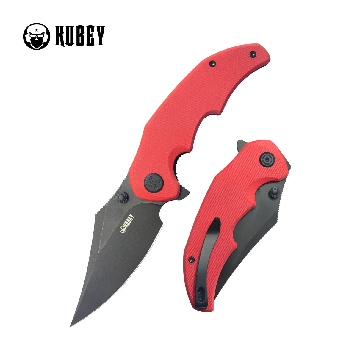 Kubey Knife Ceto 3.46" 14C28N Red G10 KUB181E