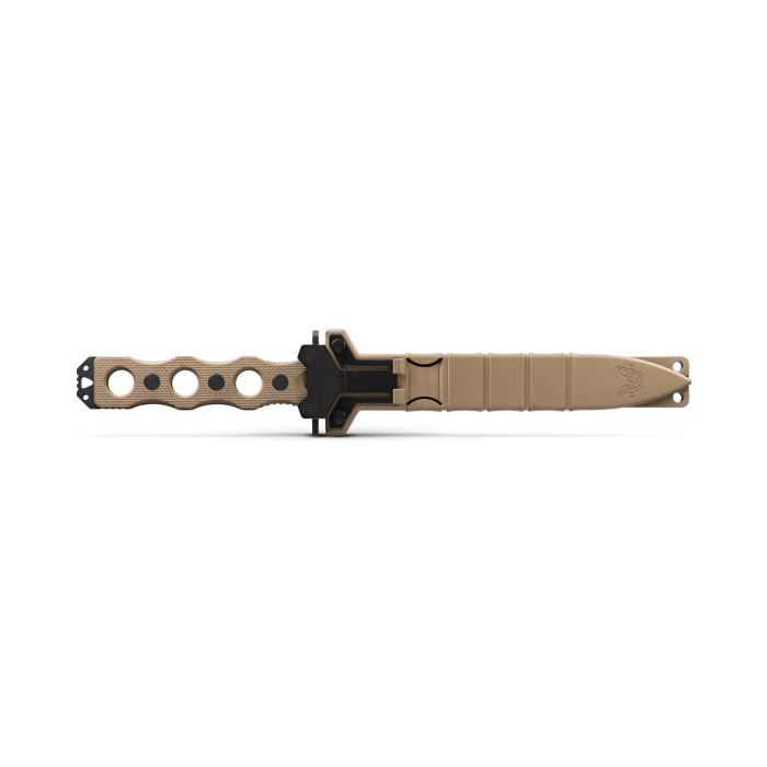 Benchmade 185BK-1 SOCP Fixed Blade 7.11in CPM-3V Double Edge Dagger Cobalt Black Steel Blade