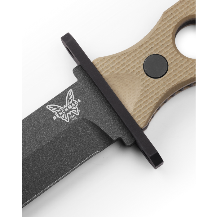 Benchmade 185BK-1 SOCP Fixed Blade 7.11in CPM-3V Double Edge Dagger Cobalt Black Steel Blade