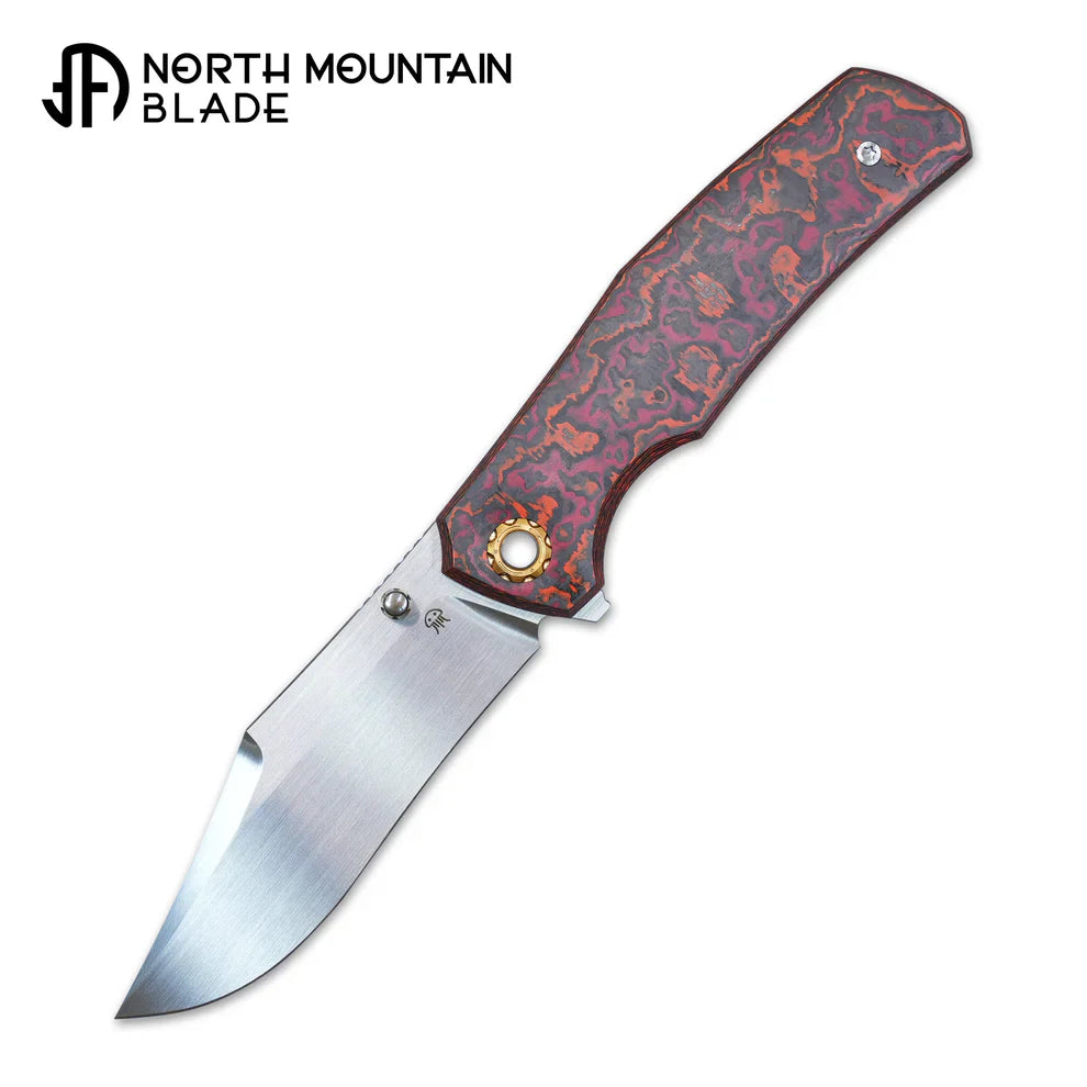 North Mountain Blade Jellyfish-4thGen-Red front view folding knife