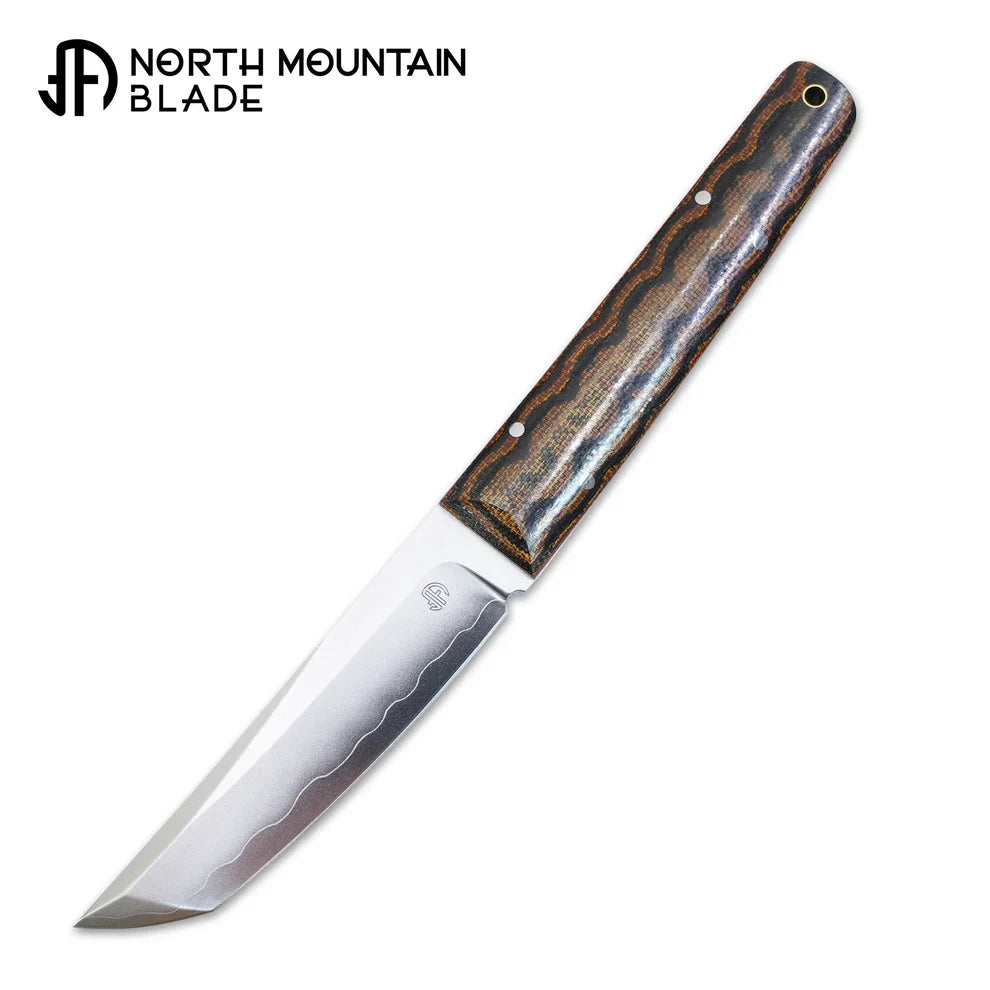 North Mountain Blade ChopMiniFixed-SnakeMicarta front view fixed blade knife