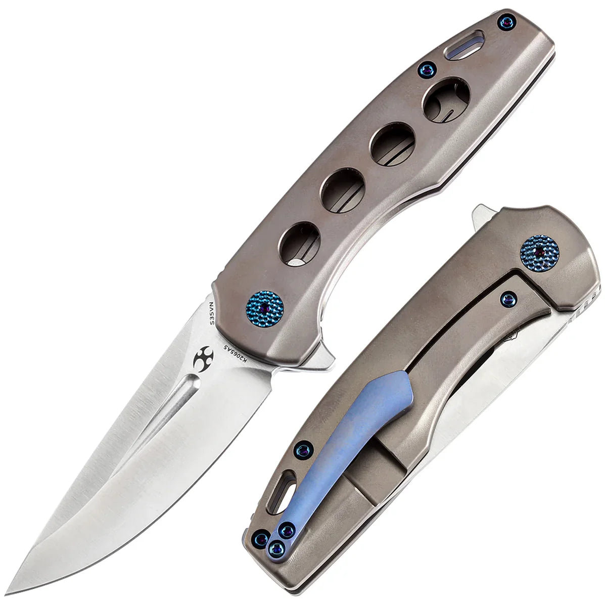 Kansept Cassowary 2.9" Satin CPM S35VN Bronzed Anodized Titanium K2065A5