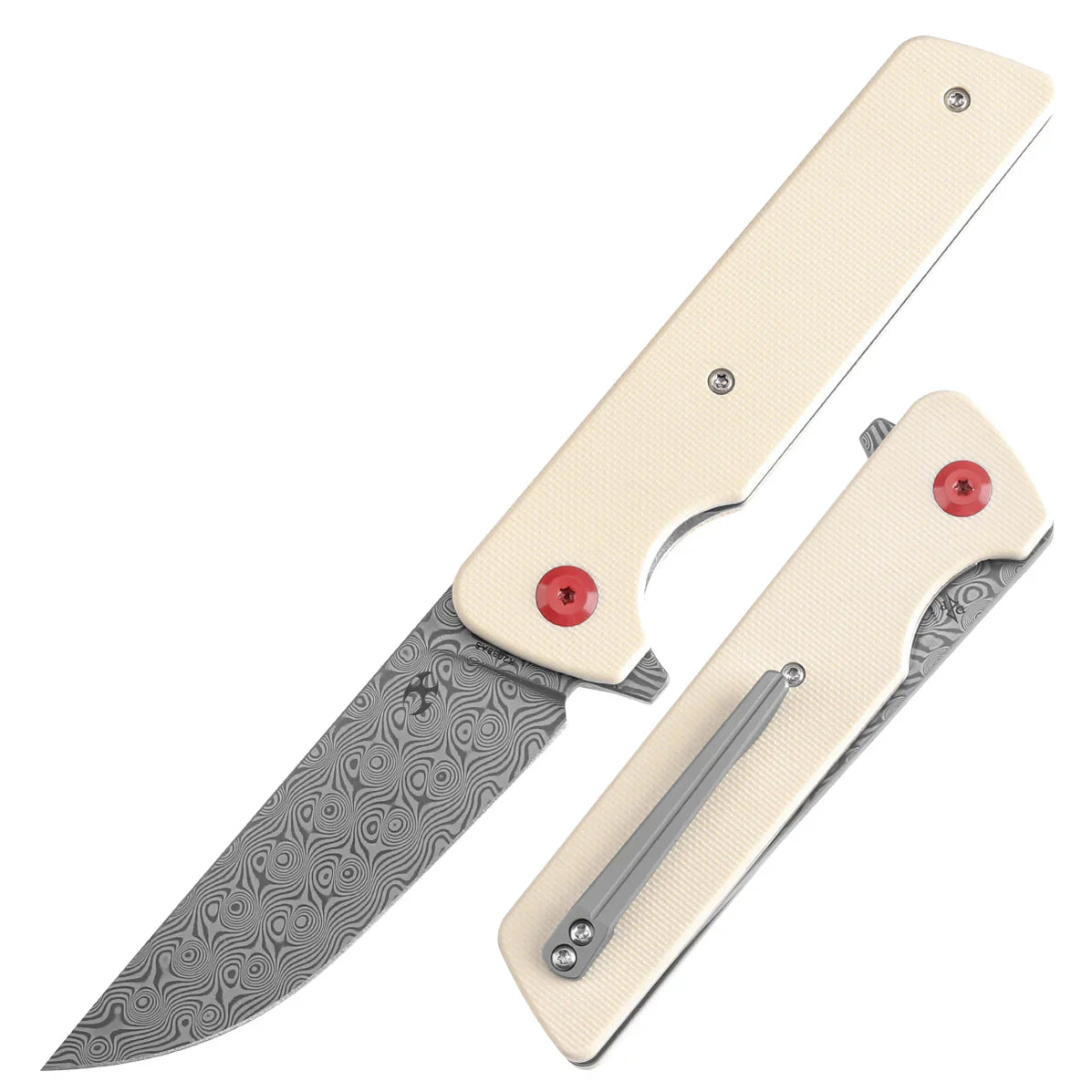 Kansept Anomaly 3.14" Damascus Ivory G10 K2038A5