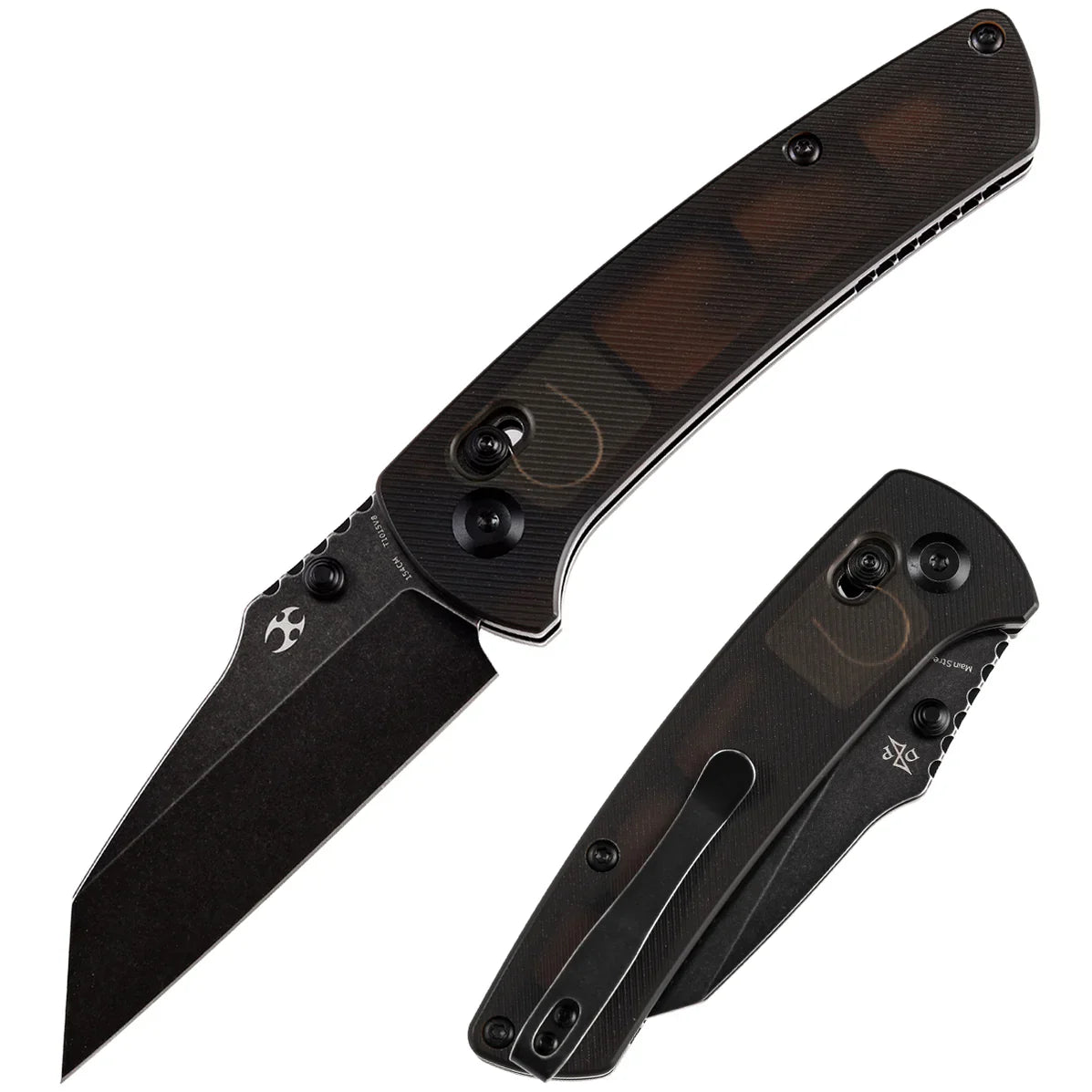 Kansept Main Street 3.36" Black Stonewashed 154CM Light Brown Acrylic Black T1015V8
