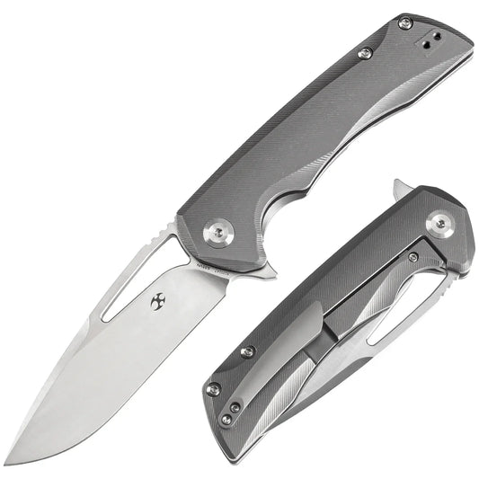 Kansept Kryo 3.58" CPM S35VN Micro Milling Titanium Grey K1001A7