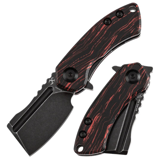 Kansept Mini Korvid 1.45" Blackwash CPM S35VN Red and Black G-mascus K3030S1