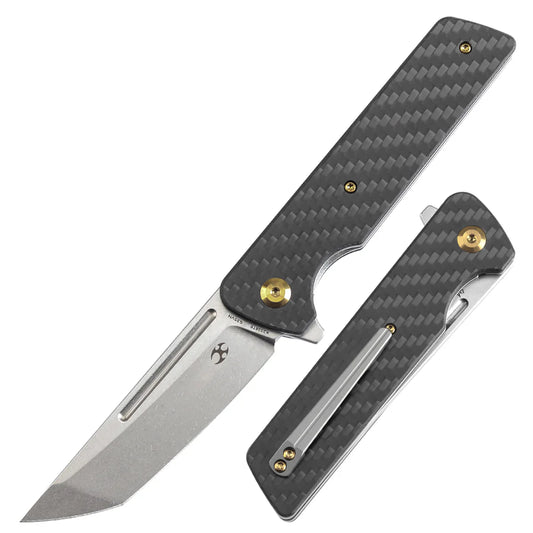Kansept Anomaly 3.14" Stonewashed CPM S35VN Carbon Fiber +G10 Black K2038T6