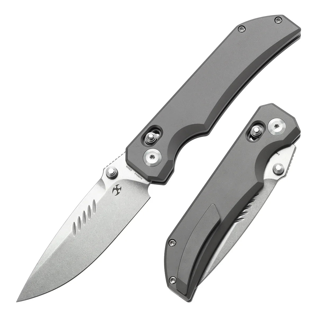 Kansept Eaglestrike 3.73" CPM S35VN Bead Blasted Titanium Plain K1095V3