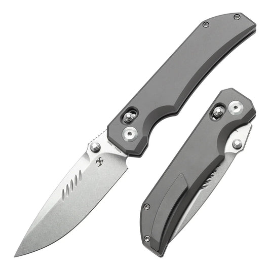 Kansept Eaglestrike 3.73" CPM S35VN Bead Blasted Titanium Plain K1095V3