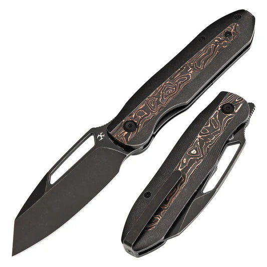Thunderhead Blackwash CPM S35VN Blackwash Titanium with Copper Carbon Fiber Inlay