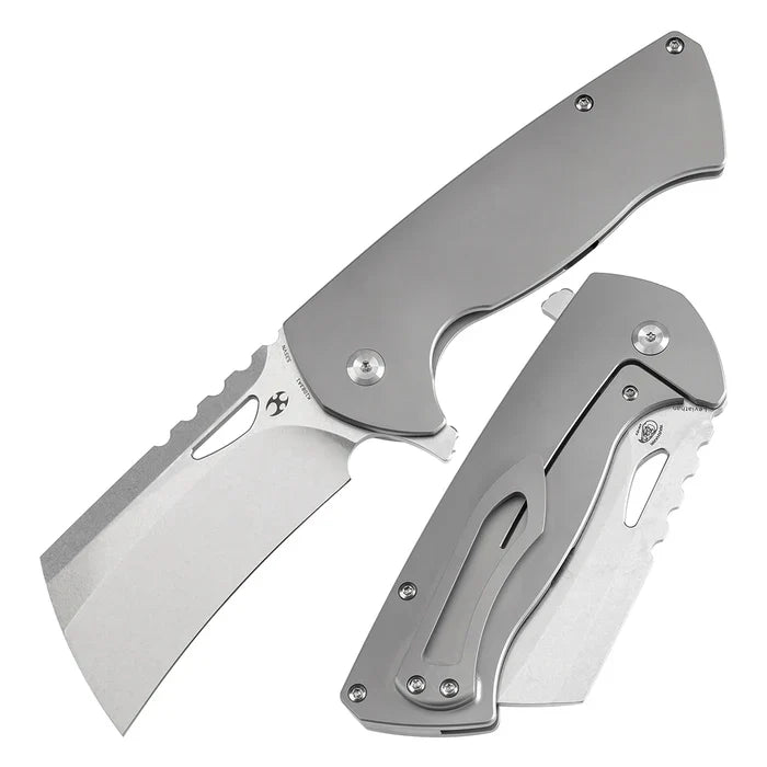 Kansept Leviathan 3.9'' Stonewashed CPM S35VN Bead Blasted Titanium K1083A1