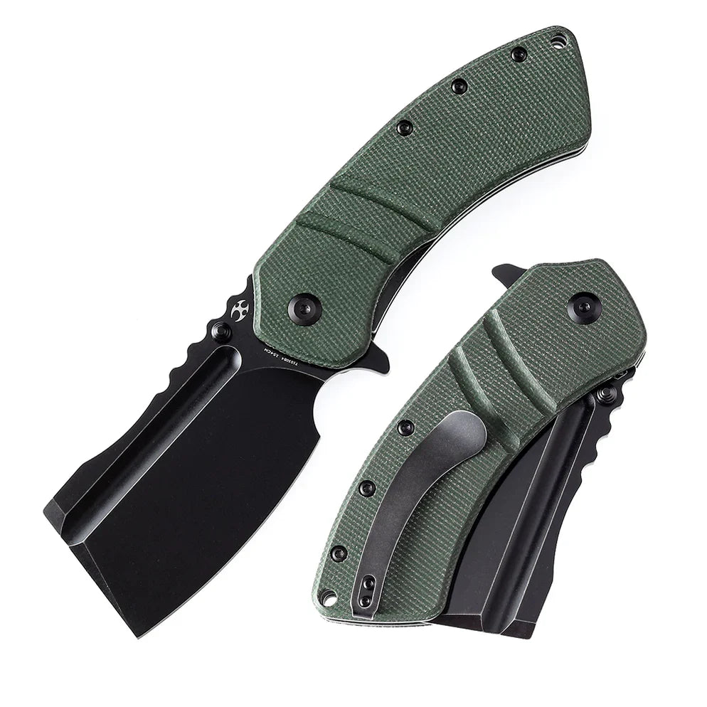 Kansept XL Korvid 3.55" 154CM Green Micarta T1030B4