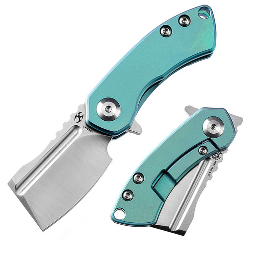 Kansept Mini Korvid 1.45" CPM-S35VN Green Anodized Titanium K3030A7