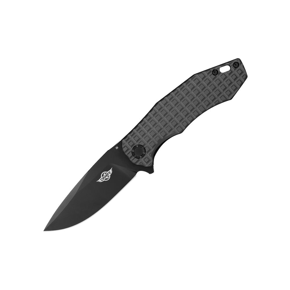 Olight Spurdog Assisted Opening Folding Knife 2.99in D2 Steel Blade Aluminum Handles - Grey