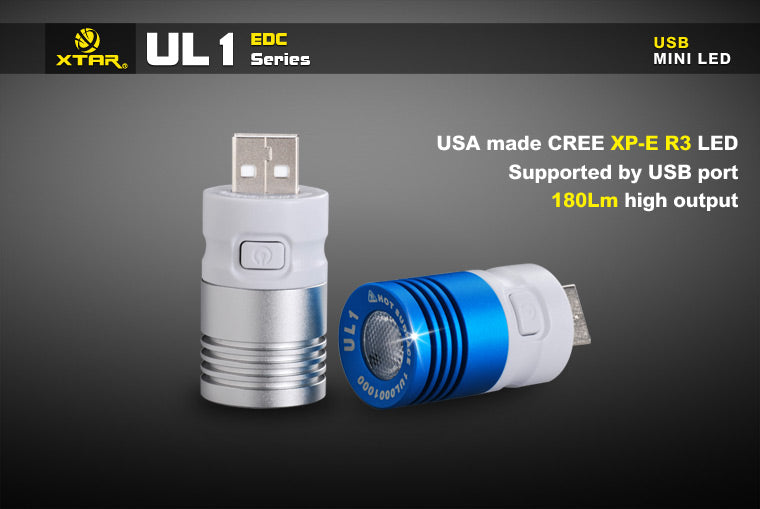 XTAR UL1 CREE XP-E R3 LED 130 Lumen USB Powered LED Light