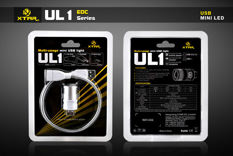 XTAR UL1 CREE XP-E R3 LED 130 Lumen USB Powered LED Light