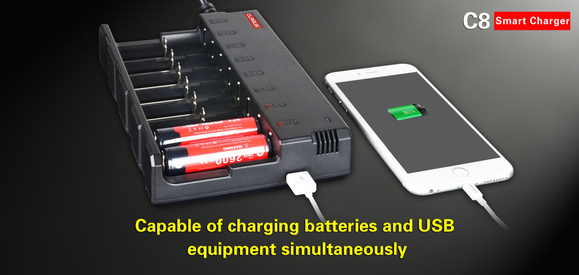 Klarus C8 Eight Bay Li-ion/NiCd/NiMH Battery Charger