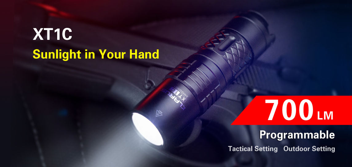 Klarus XT1C 1 x 16340 700 Lumen CREE XP-L HI V3 LED Flashlight