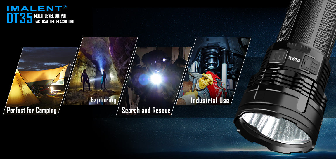 Imalent DT35 8500 Lumen 4 x 18650 CREE XHP35 LED Flashlight