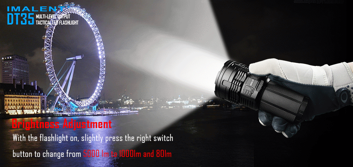 Imalent DT35 8500 Lumen 4 x 18650 CREE XHP35 LED Flashlight