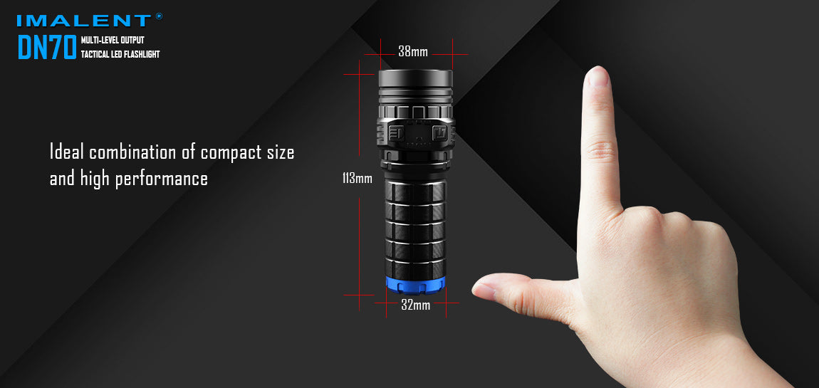 Imalent DN70 3800 Lumen 1 x 26650 CREE XHP70 LED Flashlight