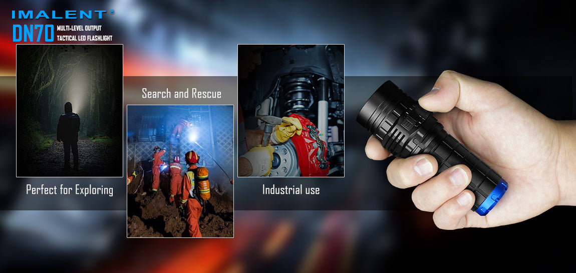 Imalent DN70 3800 Lumen 1 x 26650 CREE XHP70 LED Flashlight
