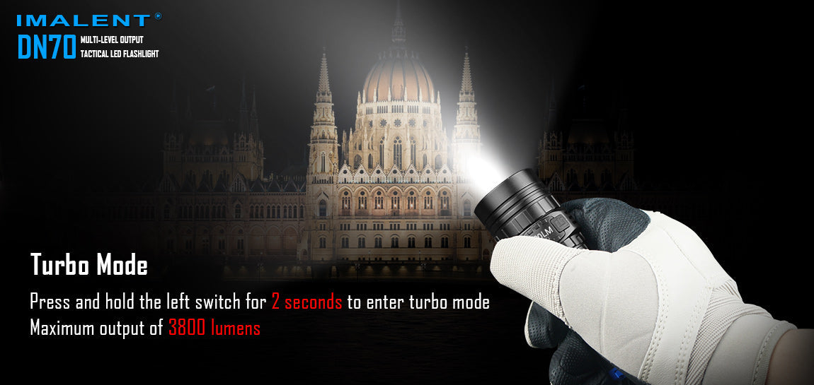 Imalent DN70 3800 Lumen 1 x 26650 CREE XHP70 LED Flashlight