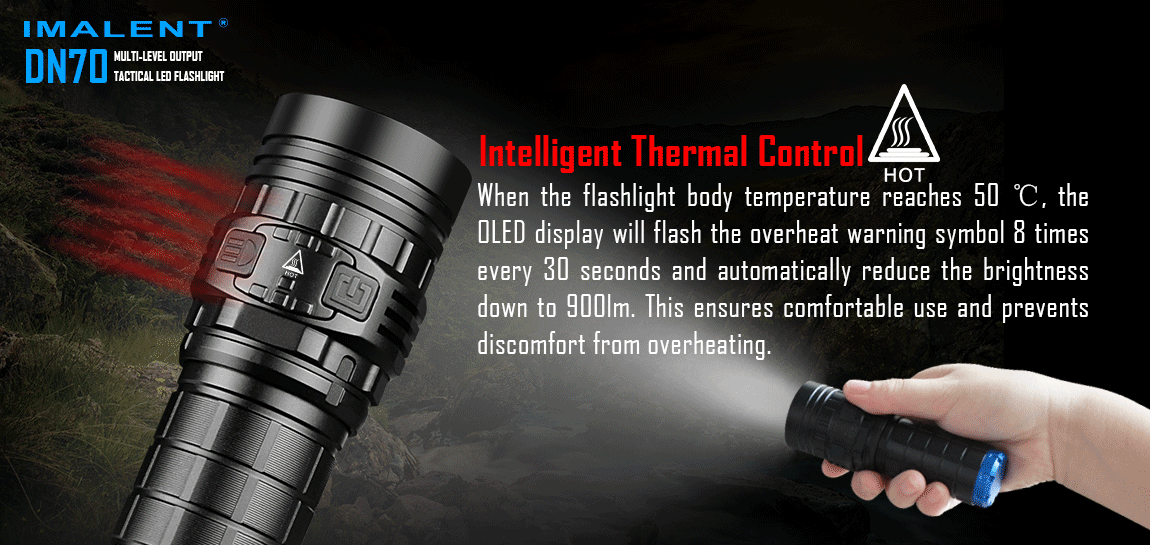Imalent DN70 3800 Lumen 1 x 26650 CREE XHP70 LED Flashlight