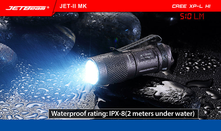 Jetbeam JET-II MK 1 X 16340 510 Lumens CREE XP-L HI LED Flashlight