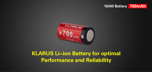 Klarus RCR123 - 16340 700mAh Rechargeable Battery