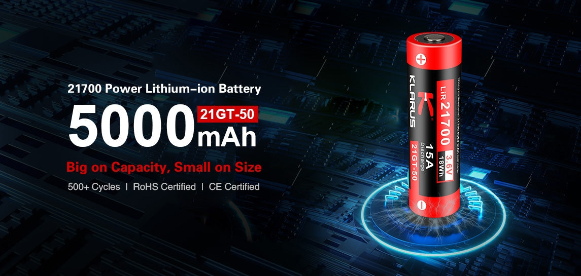 Klarus 21700 5000mAh Lithium-ion Battery