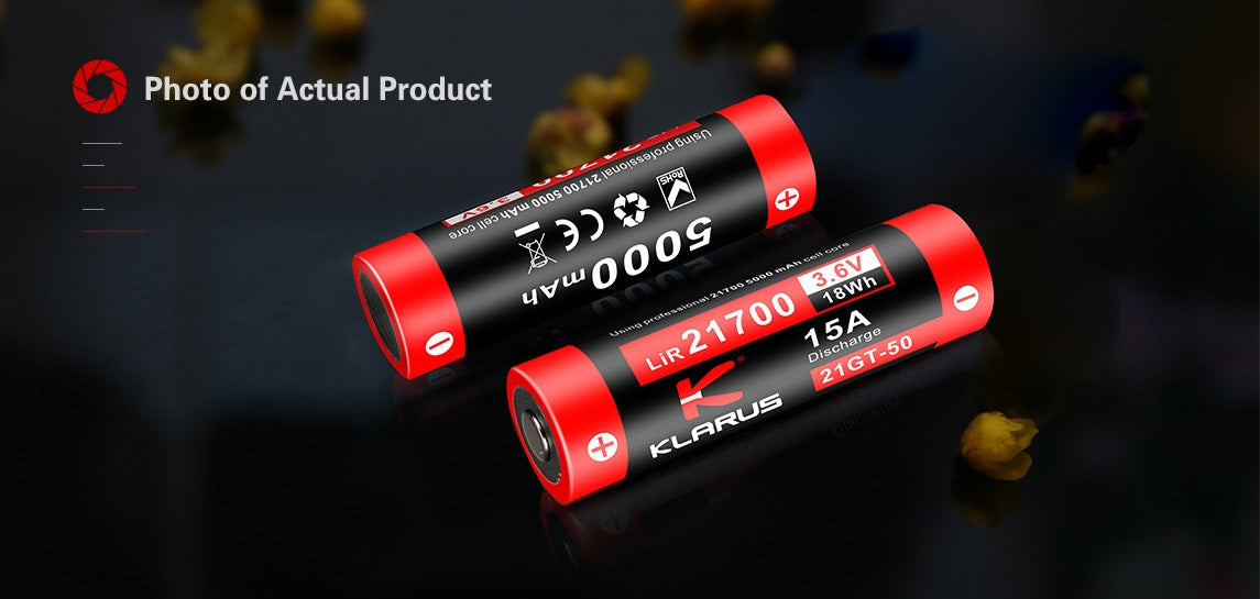 Klarus 21700 5000mAh Lithium-ion Battery