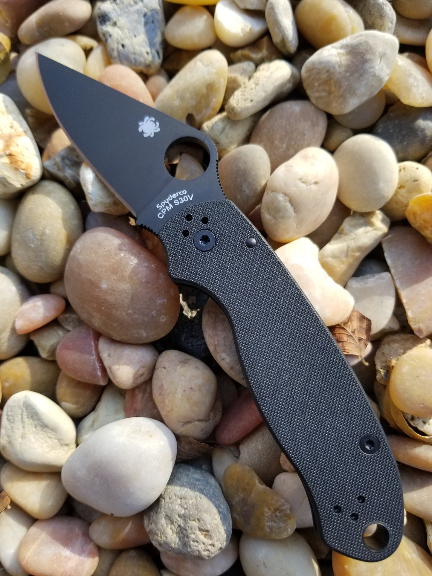Spyderco Para 3 Folding Knife Blade G-10 Hanldes 2.95in S30V Steel Blade C223GPBK