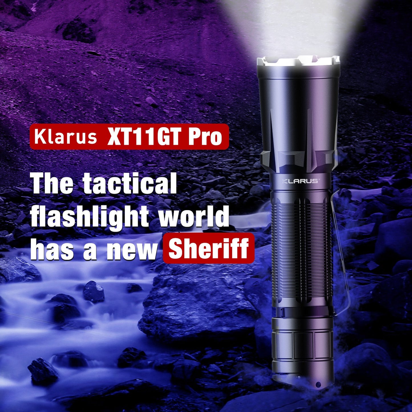 Klarus XT11GT Pro 2200 Lumen Type-C Rechargeable Tactical Flashlight 1 * 18650 Battery