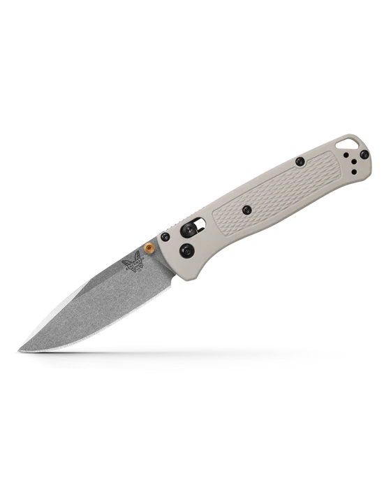 Benchmade Bugout 535-12 – 3.24″ CPM-S30V stonewash drop point EDC folding knife, Tan Grivory