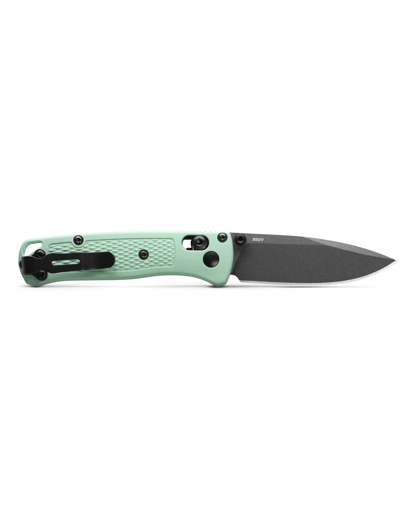 Benchmade Mini Bugout 533GY-06 Limited – 2.82″ CPM-S30V Gray Cerakote Drop Point EDC Folding Knife, Sea Foam Grivory