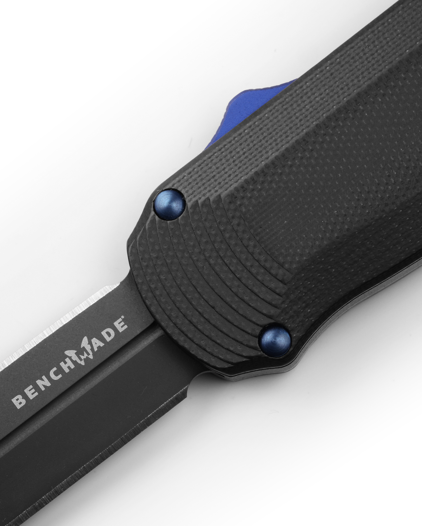 Benchmade 3400BK Autocrat Automatic OTF Knife 3.71in Blade S30V Steel Black G-10 Blue accents