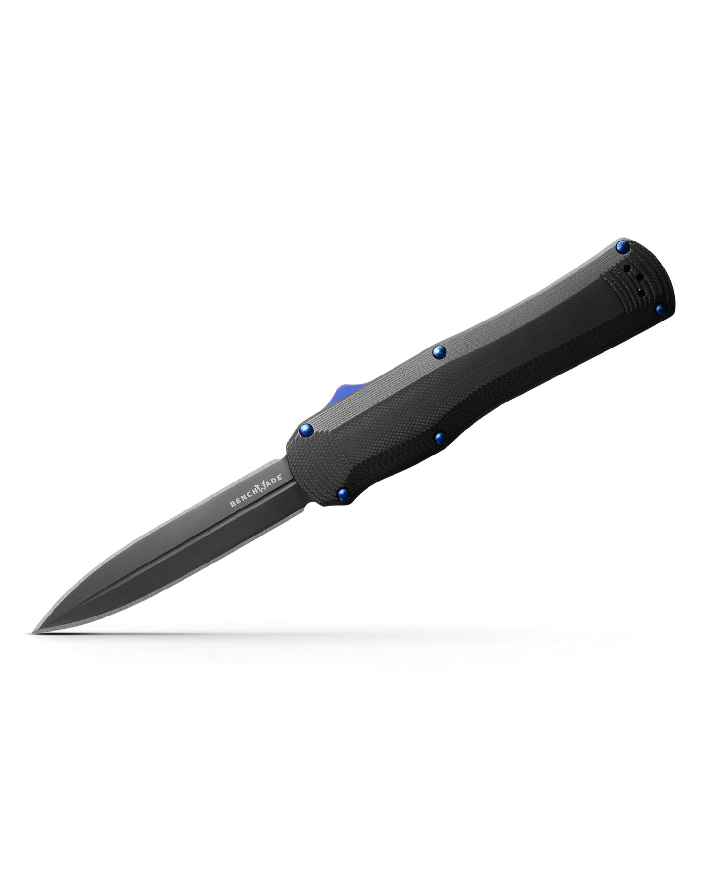 Benchmade 3400BK Autocrat Automatic OTF Knife 3.71in Blade S30V Steel Black G-10 Blue accents