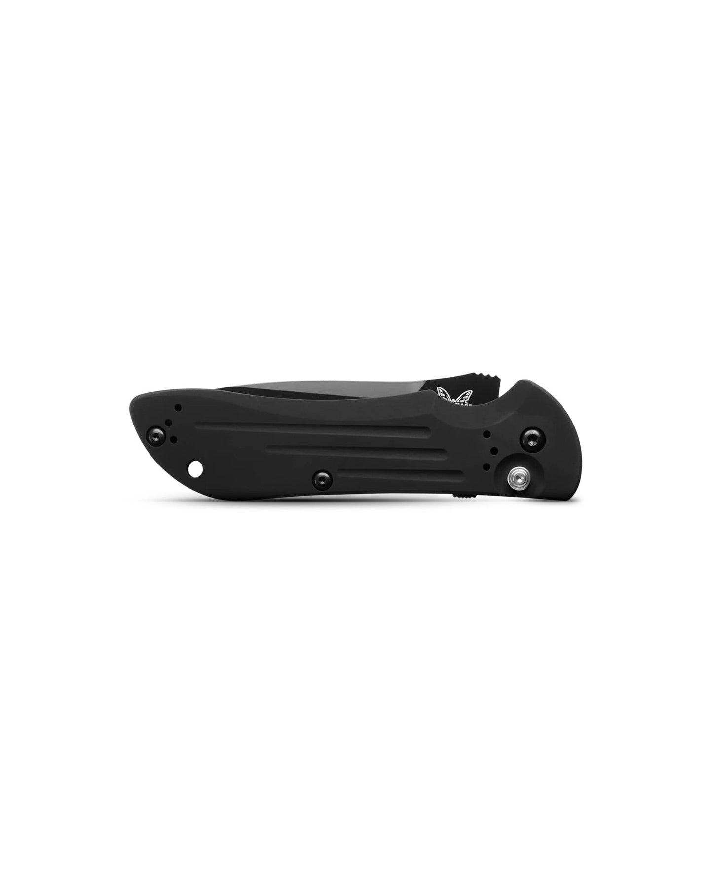 Benchmade Auto Stryker 9101SBK black aluminum handle with push-button auto detail