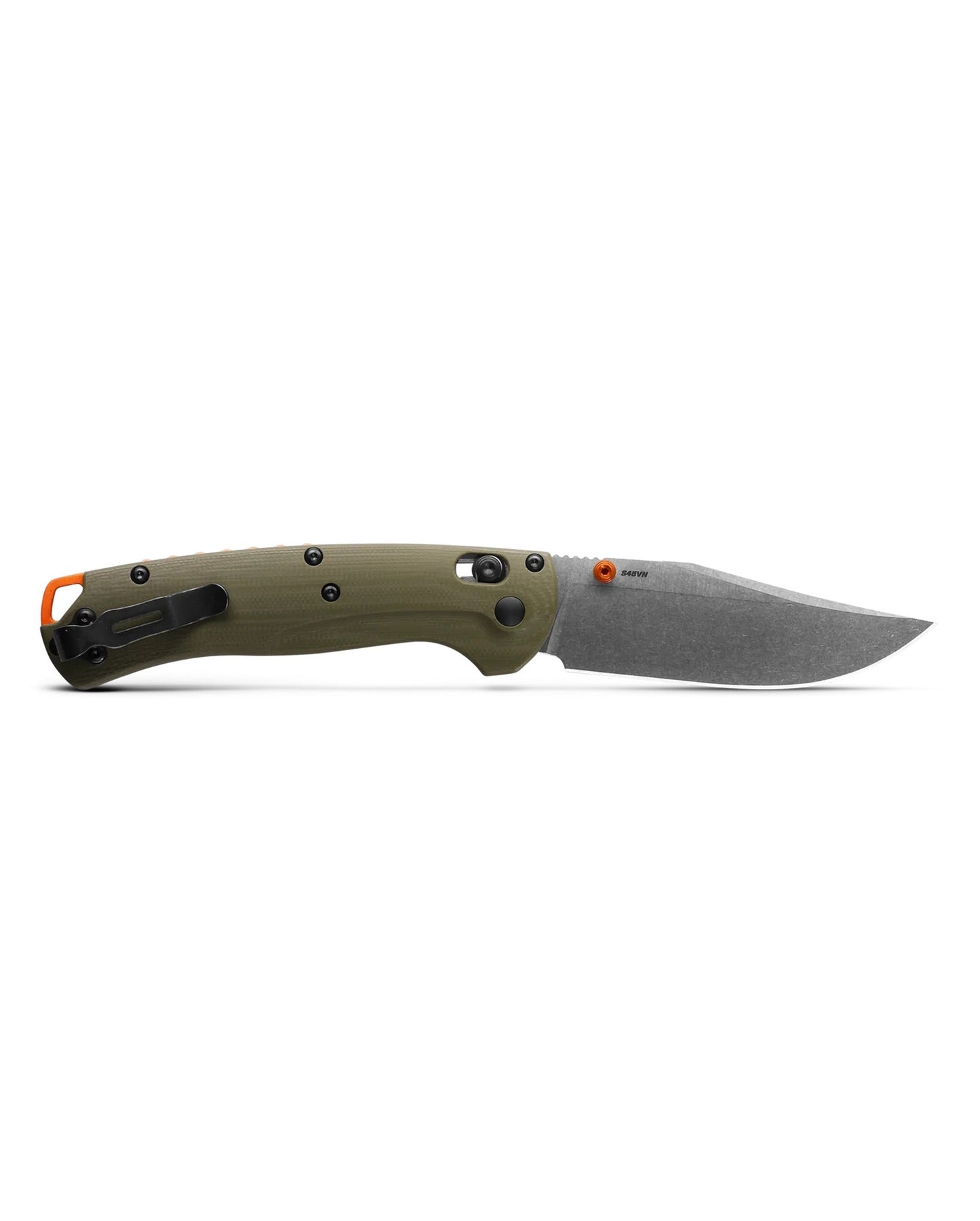 Benchmade TAGGEDOUT Folding Knife 3.5in S45VN Steel OD Green G10 Handles