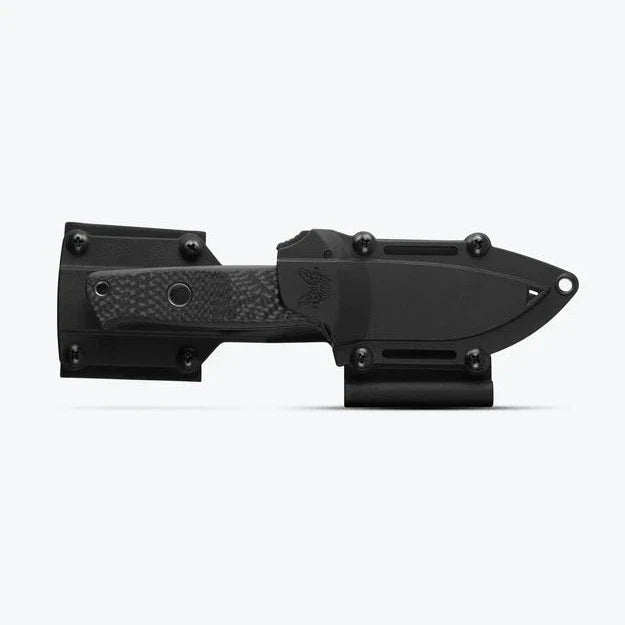 Benchmade 165BK Mini Bushcrafter blade detail – black CPM-CruWear drop point