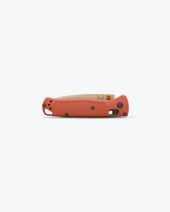 Benchmade Bugout 535TN-10 – 3.24″ CPM-S30V Desert Verde Cerakote Drop Point EDC Folding Knife, Rust Orange Grivory, AXIS Lock