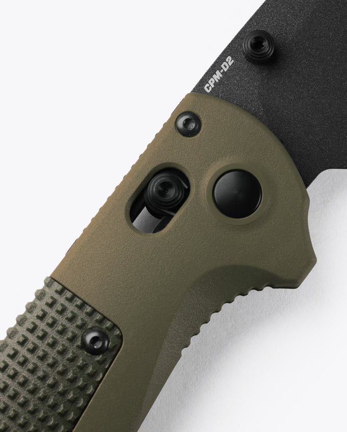 Benchmade Redoubt 431BK-1 Ranger Green and Forest Grivory handle scales
